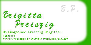 brigitta preiszig business card